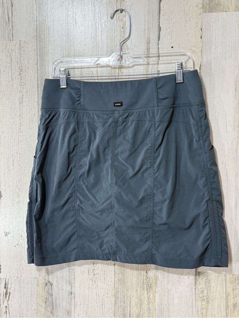 Prana Slate Blue Active Mini Skirt with Side Pockets - Picture 5 of 9